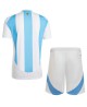Günstige Argentinien Heimtrikotsatz Kinder Copa America 2024 Kurzarm (+ Kurze Hosen)